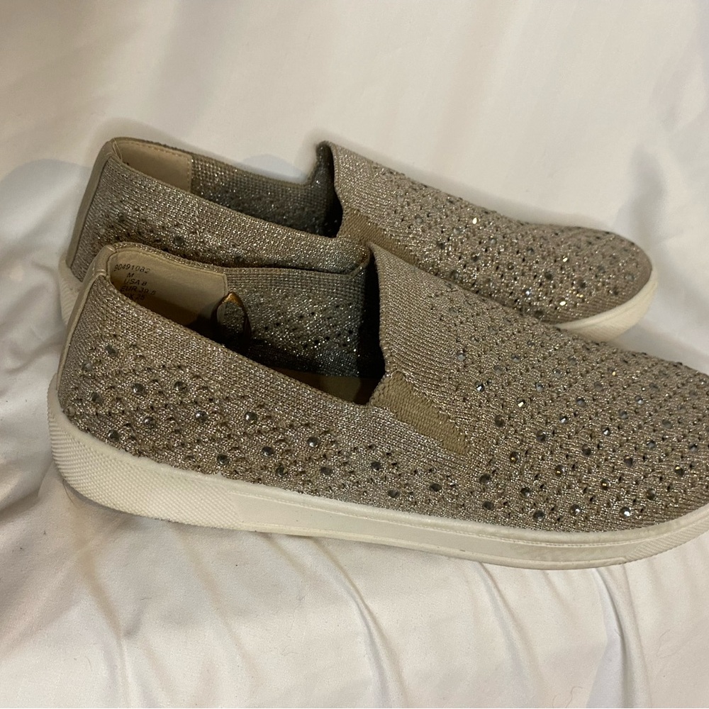 White Mountain Glitter Slip-On Sneakers